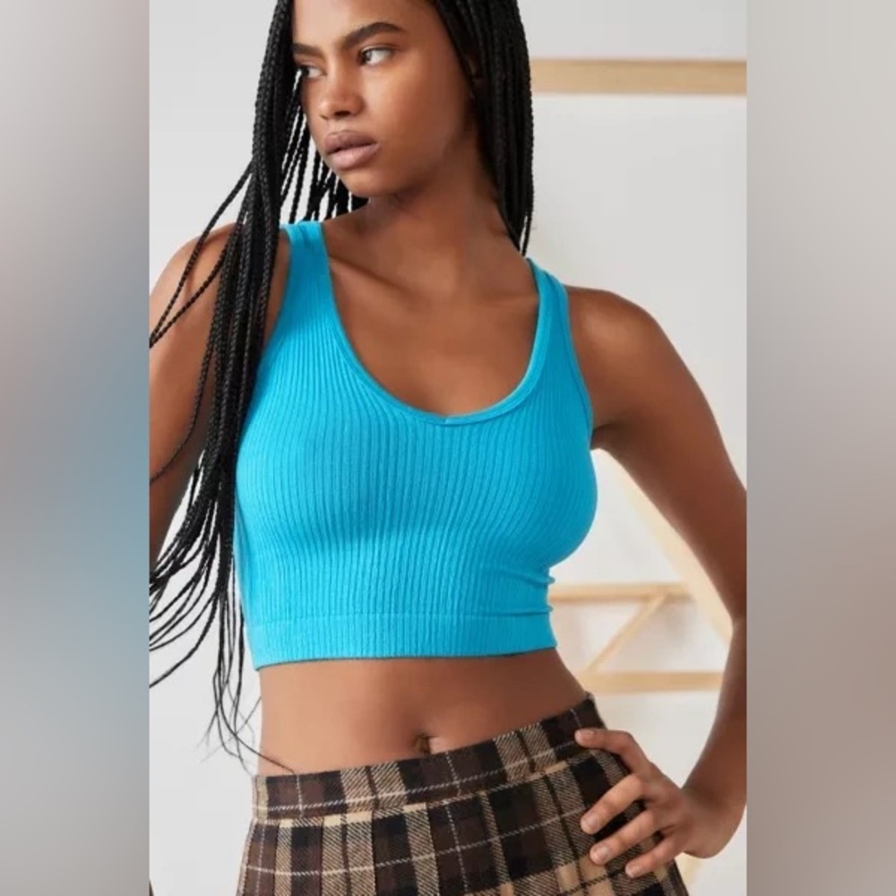 Urban Outfitters Blue Ribbed Crop Top​